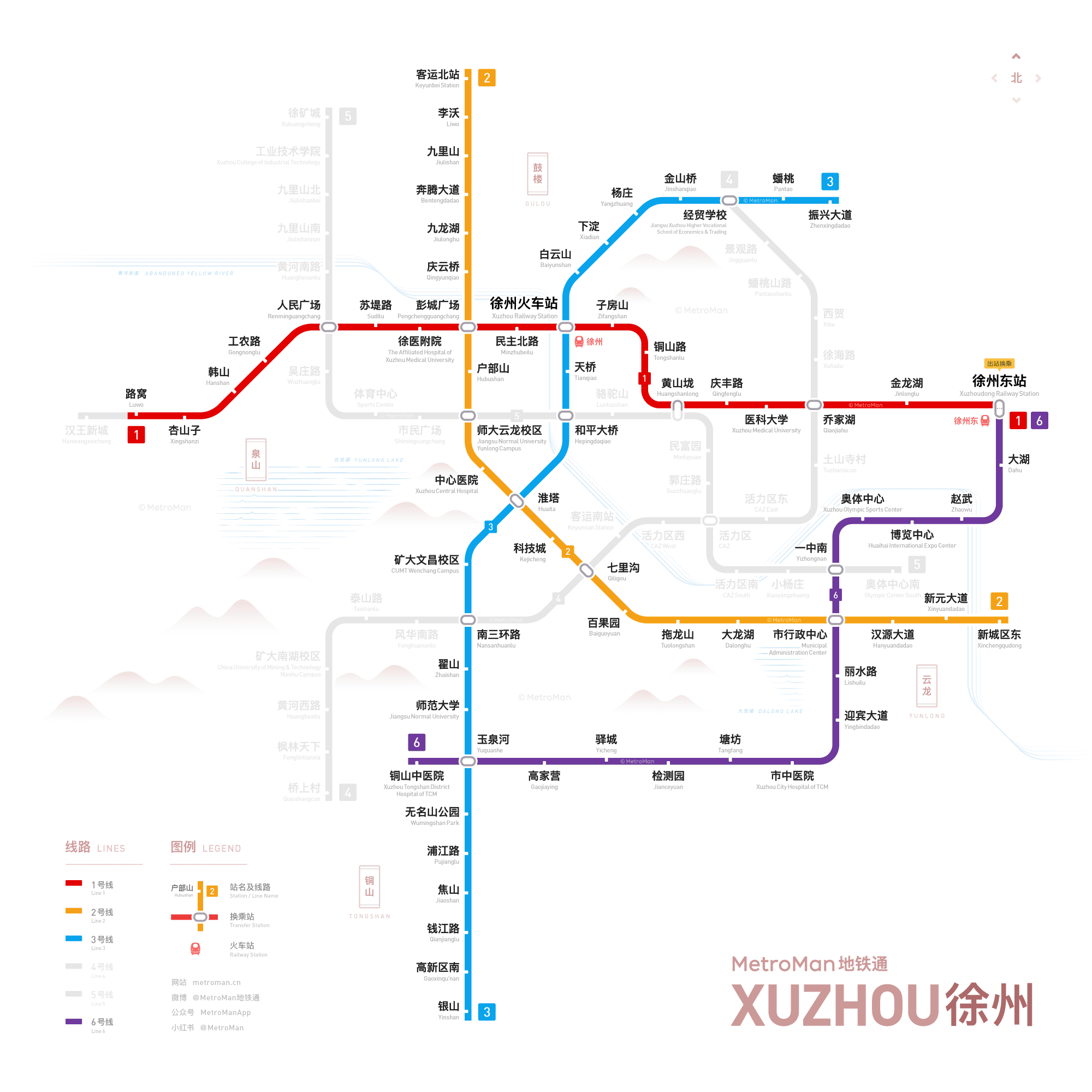 徐州高德地铁路线图